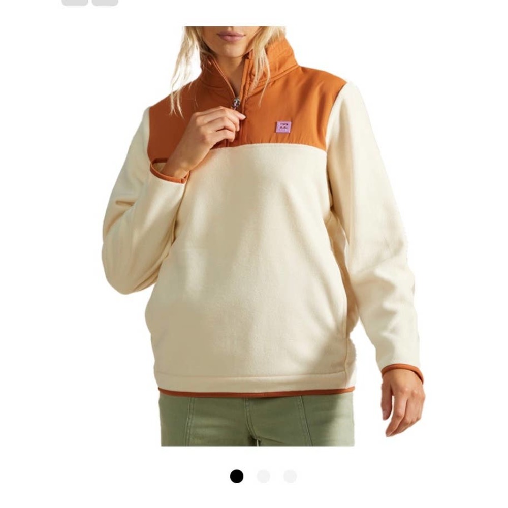 Billabong Womens 1/4 zip Boundry Lite fleece pullover size XL
